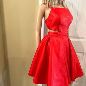 Mac Duggal Red Prom Dress Size 4